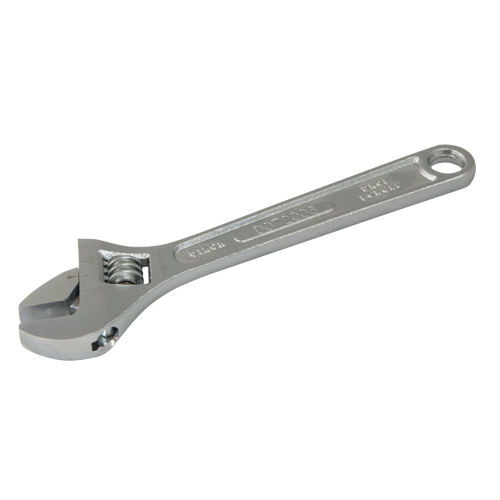 Adjustable Wrench, 12" L, 1-1/2" Max Width, Chrome Superchem Industries