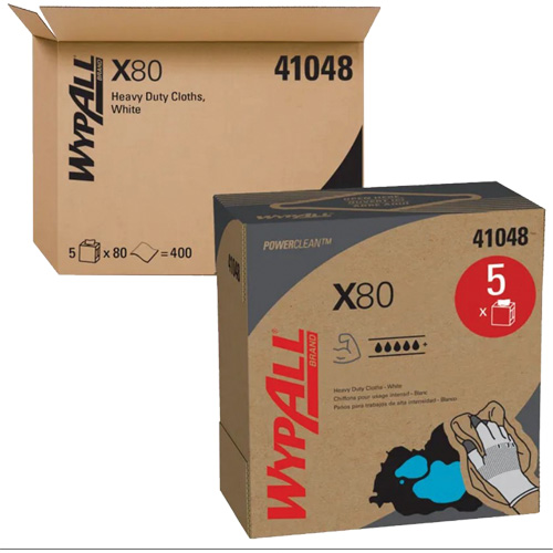 WypAll&reg; X80 Extended Use Cloths, Heavy-Duty, 16-4/5" L x 9" W Superchem Industries