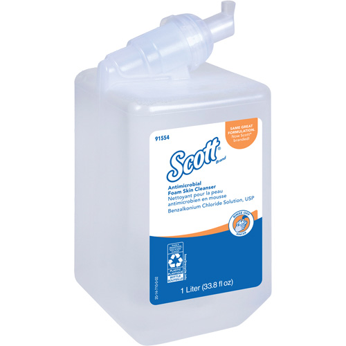 Nettoyant antimicrobien pour la peau Control de Scott, Mousse, 1 L, Sans parfum Superchem Industries