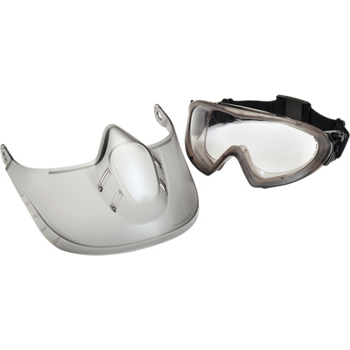 Lunettes de s&eacute;curit&eacute; Capstone Shield avec &eacute;cran facial amovible, Lentille Transparent, Antibu&eacute;e, Ventilation Directe/Ferm&eacute; Superchem Industries