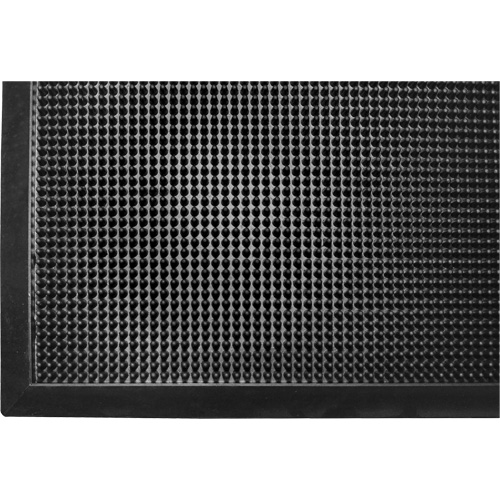 Gritstop Fingermat Matting, Rubber, Scraper Type, Textured Pattern, 2' x 2-2/3', Black Superchem Industries