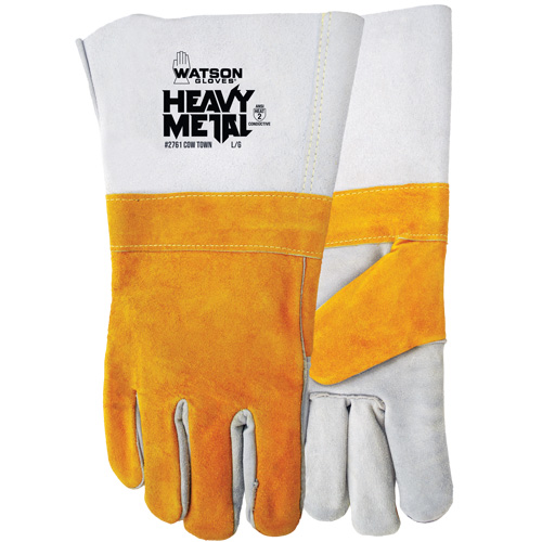Cow Town Flame-Resistant Gloves, Split Cowhide, Size Small Superchem Industries