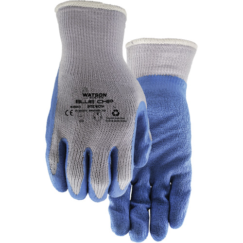 Gants enduits Stealth Blue Chip, Grand, R&ecirc;vetement Latex de caoutchouc, Calibre 10, Enveloppe en Polyester Superchem Industries
