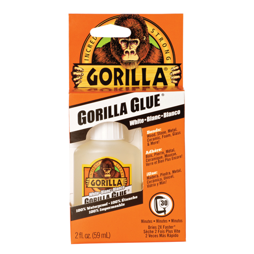 Colle, 2 oz, Bouteille pressable, Blanc Superchem Industries