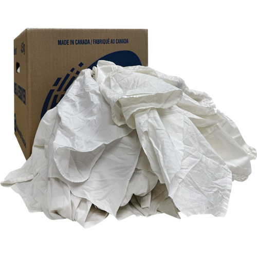 Boîte de chiffons d'essuyage, Blanc, 10 lb Superchem Industries