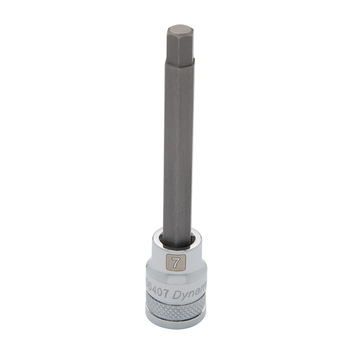 Long Metric Bit Socket, 7 mm x 3-5/8" L, 3/8" Drive Superchem Industries
