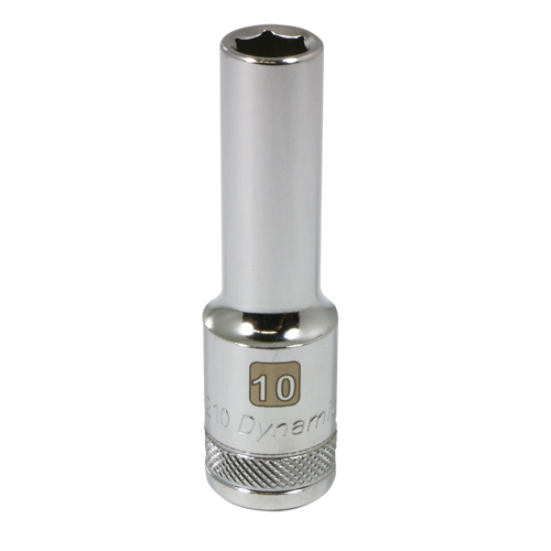 Metric Socket, 10 mm, 1/2" Drive, 6 Points, Deep Superchem Industries