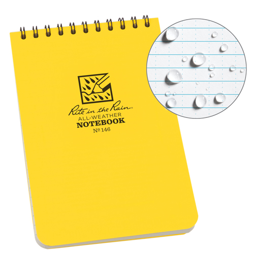 Pocket Top-Spiral Notebook, Soft Cover, Yellow, 100 Pages, 4" W x 6" L Superchem Industries