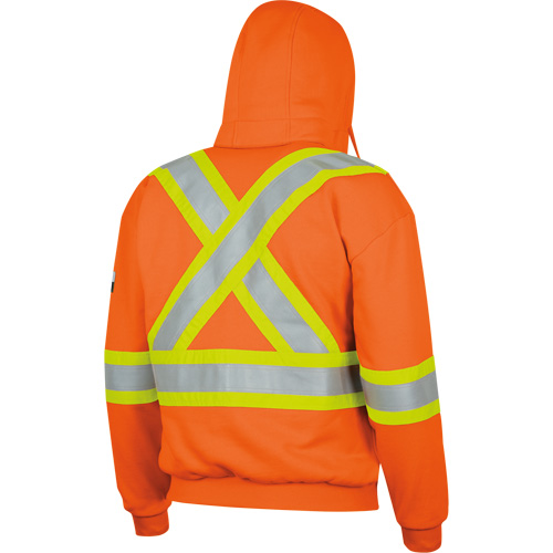 338SF Flame-Resistant Zip Style Hoodie, Men's, X-Large, High Visibility Orange, 22 cal/cm² Superchem Industries