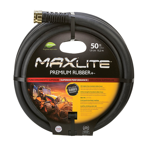Tuyau d'eau MAXLite, Caoutchouc, 3/4" dia. x 50' lo Superchem Industries
