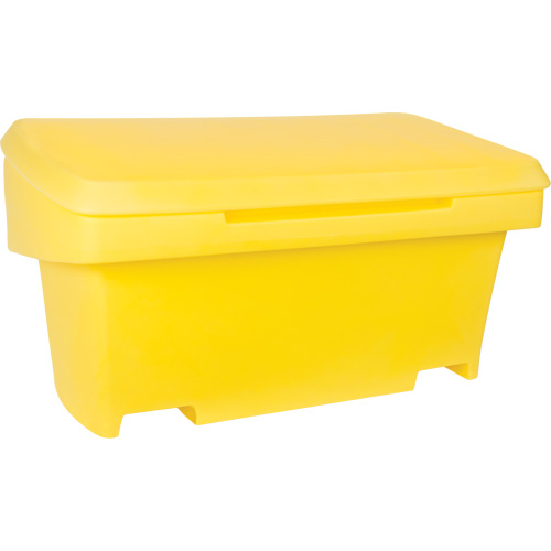 Contenant de rangement robuste pour l'ext&eacute;rieure pour sel et sable, 24" x 48" x 24", 10 pi³, Jaune Superchem Industries