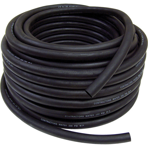 Boyau de jardin d'&eacute;vacuation de l'eau pour entrepreneur, Caoutchouc, 3/4" dia x 50' Superchem Industries