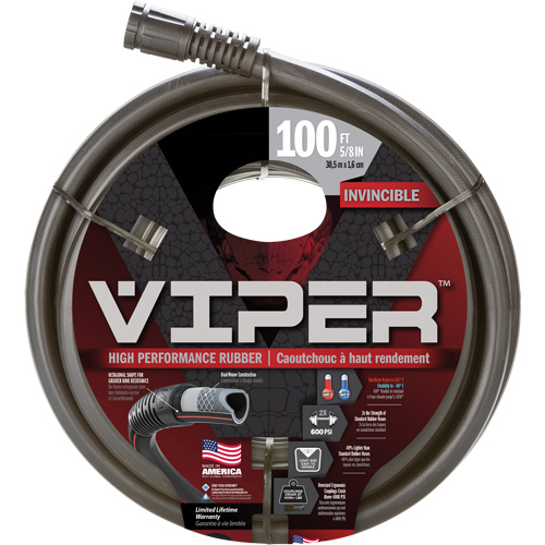Viper&reg; High Performance Hose, Rubber, 5/8" dia. x 100' Superchem Industries