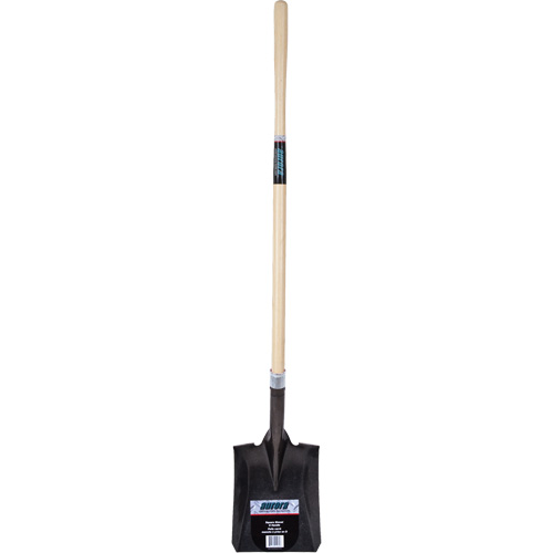 Heavy-Duty Square Shovel, Hardwood, Carbon Steel Blade, Straight Handle, 48" Long Superchem Industries