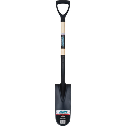 Heavy-Duty Drain Spade, Carbon Steel, 16" x 6" Blade, 29" L, D-Grip Handle Superchem Industries