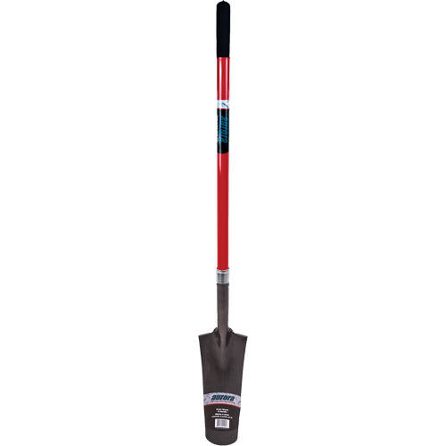 Heavy-Duty Drain Spade, Carbon Steel, 16" x 6" Blade, 45" L, Straight Handle Superchem Industries