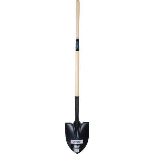 Round Point Shovel, Tempered Steel Blade, Hardwood, Straight Handle Superchem Industries