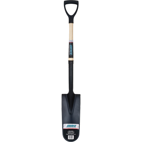 Drain Spade Shovel, Tempered Steel, 14" x 6" Blade, 30" L, D-Grip Handle Superchem Industries
