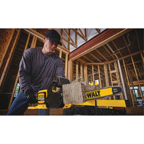 Scie &agrave; chaîne sans fil Flexvolt, 16", &agrave; pile, 60 V Superchem Industries