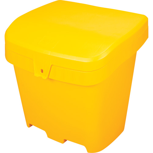 Salt & Sand Storage Bins, With Hasp, 21" x 27" x 26", 4.24 cu. ft., Yellow Superchem Industries