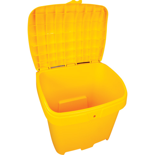 Salt & Sand Storage Bins, With Hasp, 21" x 27" x 26", 4.24 cu. ft., Yellow Superchem Industries