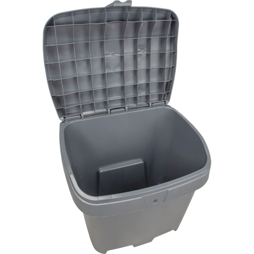 Salt & Sand Storage Bins, With Hasp, 21" x 27" x 26", 4.24 cu. ft., Grey Superchem Industries