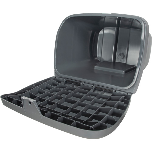 Salt & Sand Storage Bins, With Hasp, 21" x 27" x 26", 4.24 cu. ft., Grey Superchem Industries