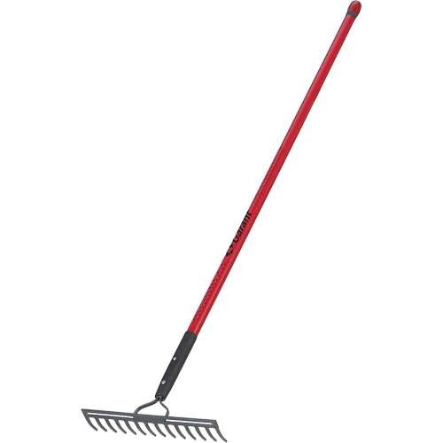 Level Rake, Fibreglass Handle, 14" W, Forged Steel Blade, 14 Tines Superchem Industries