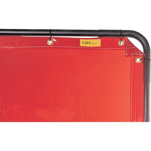 Lavashield Curtain, 68.5" x 68.5", High Transparency, Orange Superchem Industries