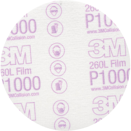 Hookit Finishing Film Disc, 5" Dia., P1000 Grit, Aluminum Oxide Superchem Industries