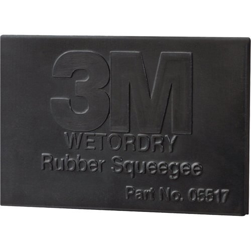Raclette en caoutchouc Wetordry, 3", Caoutchouc Superchem Industries