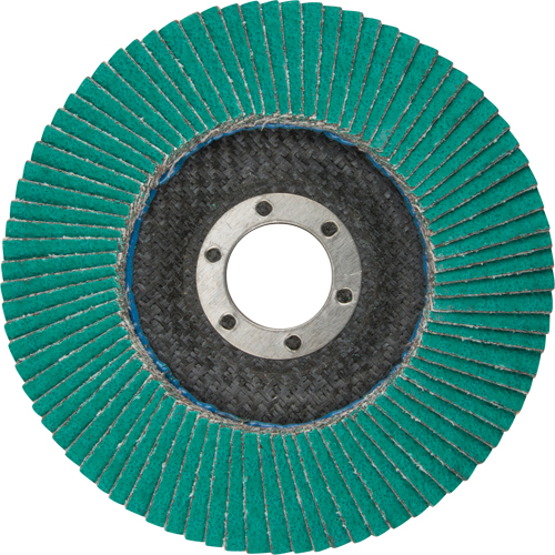 Flap Wheels - 577F Flap Discs, 4-1/2" x 7/8", Type 29, 60 Grit, Zirconium Superchem Industries
