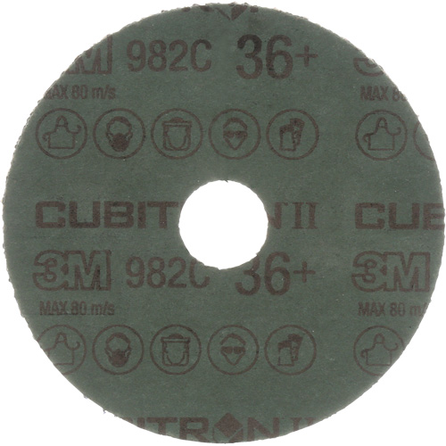 Disques en fibre mod&egrave;le 982C Cubitron II , Grain de c&eacute;ramique, 36+, 4-1/2" Dia x 7/8" Arbre Superchem Industries