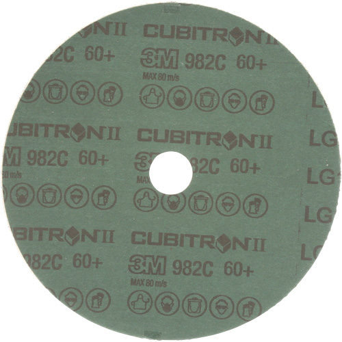 Disques en fibre mod&egrave;le 982C Cubitron II , Grain de c&eacute;ramique, 60+, 7" Dia x 7/8" Arbre Superchem Industries