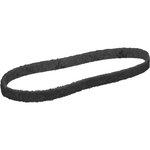 Courroie de conditionnement de surface Scotch-Brite, 1/2" la x 18" lo, Oxyde d'aluminium, Grain Super fin Superchem Industries