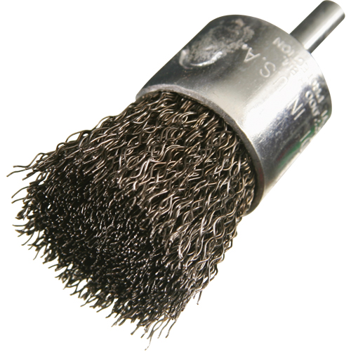 Crimped Wire End Brushes, 1", 0.005" Fill, 1/4" Shank Superchem Industries