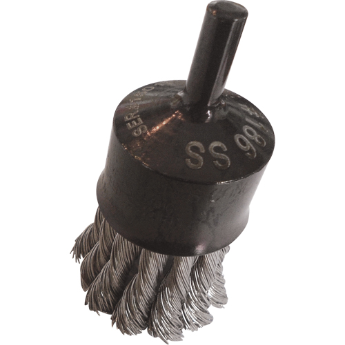 Knotted Wire End Brushes, 1" Dia., 0.014" Wire Dia., 1/4" Shank Superchem Industries