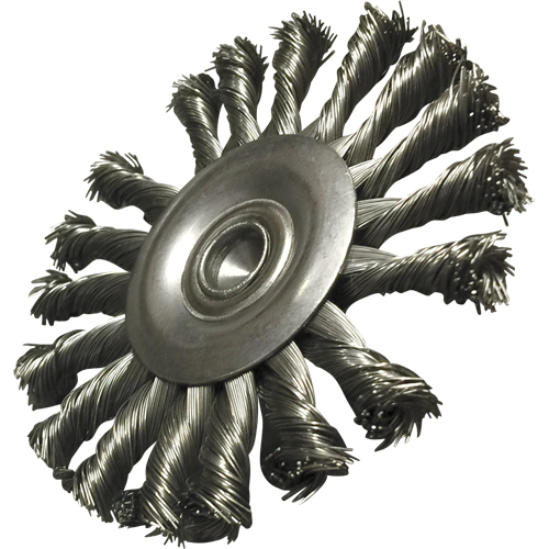 Brosses mont&eacute;es &agrave; fils nou&eacute;s circulaires, 3-1/2" dia., dia. Des fils 0,014", Tige 1/4" Superchem Industries