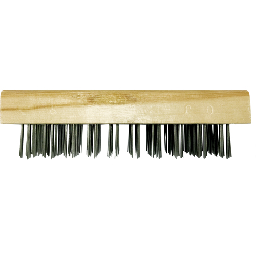Brosses bloc de boucher &agrave; fils plats, Fil en acier plat, 5 x 10 rangs de fils, Longueur 7-5/8" Superchem Industries