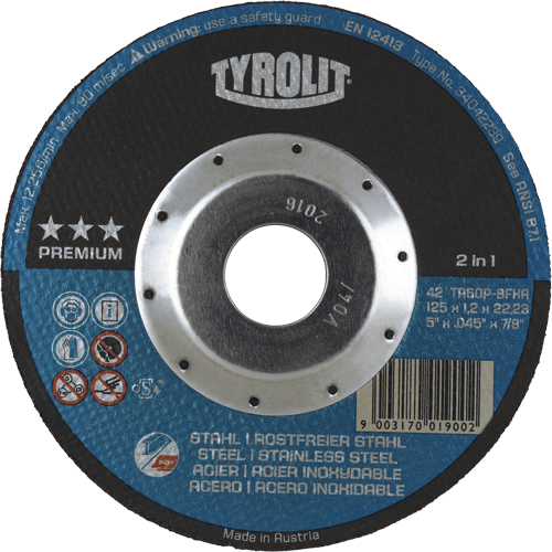 Premium Deep Thincut Cut-Off Wheel, 7" x 1/16", 7/8" Arbor, Type 27, Aluminum Oxide, 8600 RPM Superchem Industries