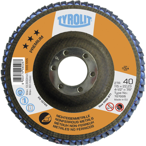 Flap Disc, 5" x 7/8", Type 29, 40 Grit, Ceramic Superchem Industries