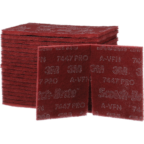 Scotch-Brite 7447 Hand Pads, Aluminum Oxide, 9" x 6", Very Fine Grit Superchem Industries