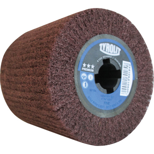 Tambour de conditionnement de surface Pro-Line, 4" dia. x 4" la, 3/4" Arbre, Grain Fin, Oxyde d'aluminium Superchem Industries