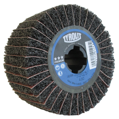 Pro-Line Surface Conditioning Drum, 4" Dia. x 2" W, 3/4" Arbor, 80 Grit, Aluminum Oxide Superchem Industries