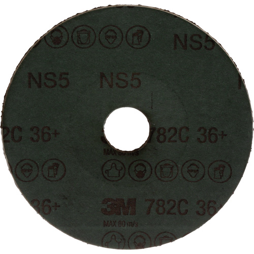 782C Fibre Disc, Ceramic Grain, 36+, 5" Dia x 7/8" Arbor Superchem Industries