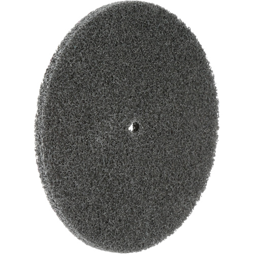 Meule unitaris&eacute;e EXL Scotch-Brite, 5" x 1/4", Arbre de 1/4", Grain de Fin, Carbure de silicium Superchem Industries
