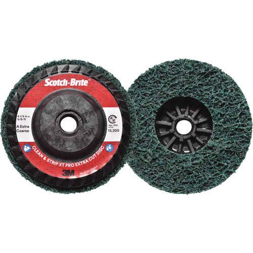 Scotch-Brite Clean & Strip XT Pro Extra Cut Disc, 4-1/2" Dia., Extra Coarse Grit, Aluminum Oxide Superchem Industries