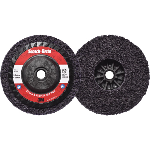 Disque  Clean and Strip  XT Pro Scotch-Brite, 5" dia., Grain Extra grossier, Carbure de silicium Superchem Industries