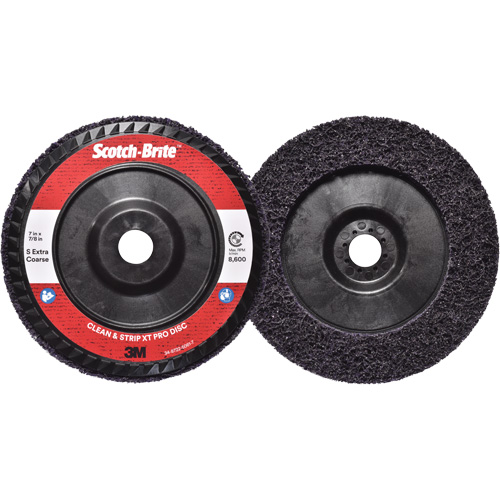 Disque  Clean and Strip  XT Pro Scotch-Brite, 7" dia., Grain Extra grossier, Carbure de silicium Superchem Industries