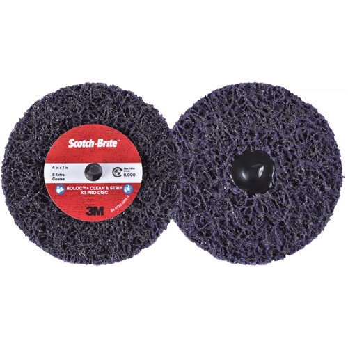 Scotch-Brite Roloc+ Clean & Strip XT Pro Disc, 4" Dia., Extra Coarse Grit, Silicon Carbide Superchem Industries